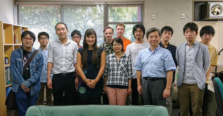 Dr. Szedlak  with Prof. Imai and members of his research group