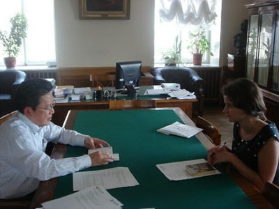 Meeting with the Vice Head of Department for Innovations and International Cooperation,  O. Bogomolova  
