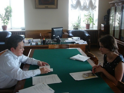 Meeting with the Vice Head of Department for Innovations and International Cooperation, O. Bogomolova